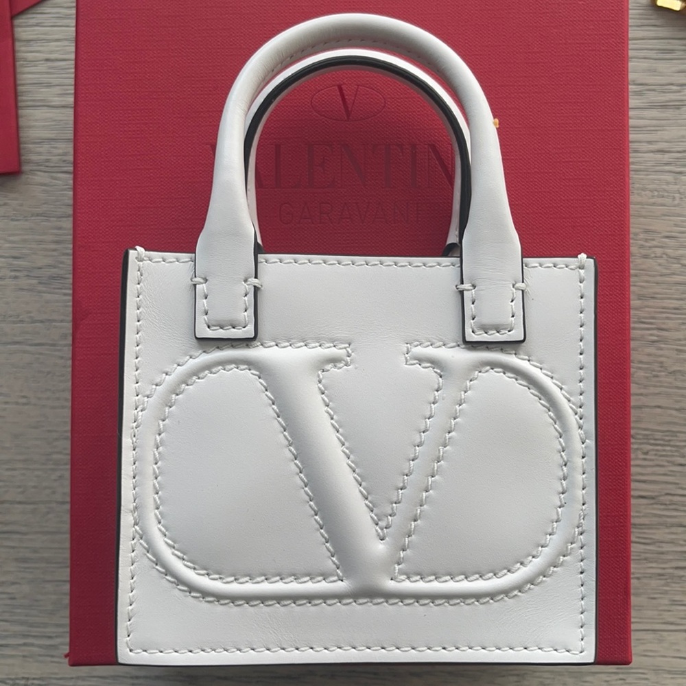 valentino vlogo leather crossbody (used once , tags , box and duster available)